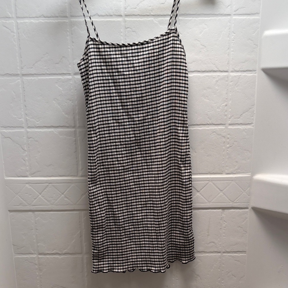 GAP Black and White Gingham Mini Dress